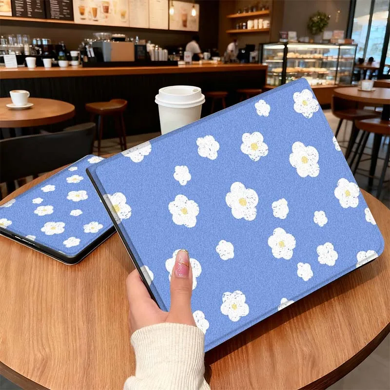 

Colorful flowers blue white For Xiaomi Redmi Mi Pad 2 4 5 6 6s 7 8 11 12.5 12.4 11.2 8.7 SE Pro Plus Max Cover Tablet Case