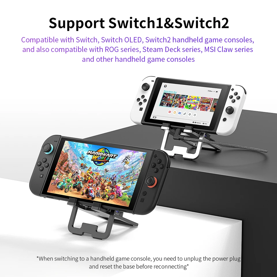Switch2 ポータブル ドッキング ステーション 4K@60Hz、1080P@120Hz