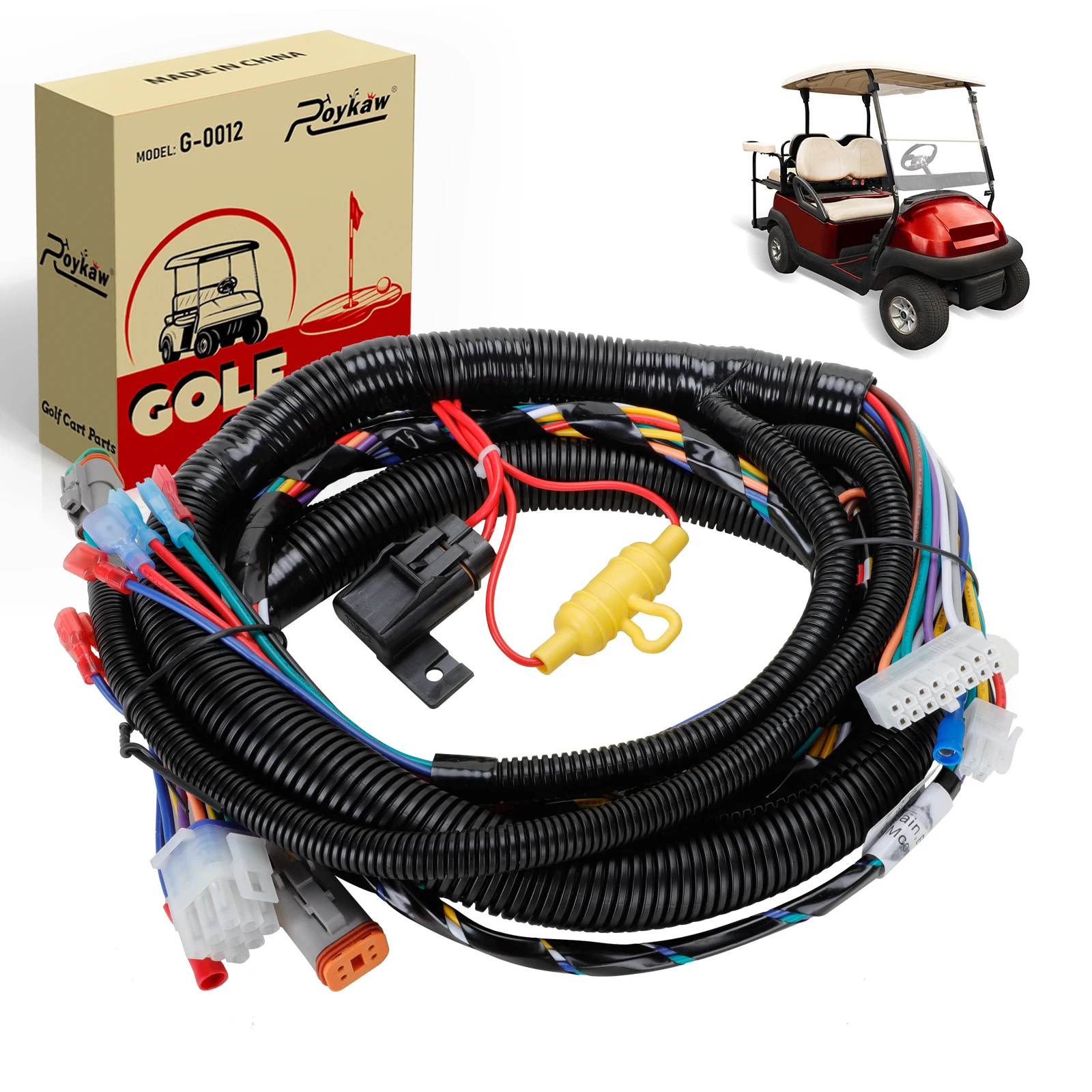 Roykaw Golf Cart Main Harness Control Wiring Harness Fit for Club Car Precedent/Tempo 2014-up G&E, OEM# 104023201