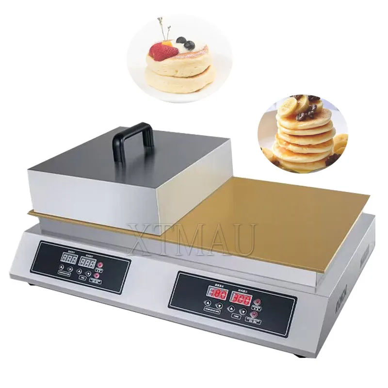 Commercial Double Head 110v 220v Souffle Maker Snacks Machine Copper Pan Rapid Heating Fluffy Pancake Baker Souffler Machine