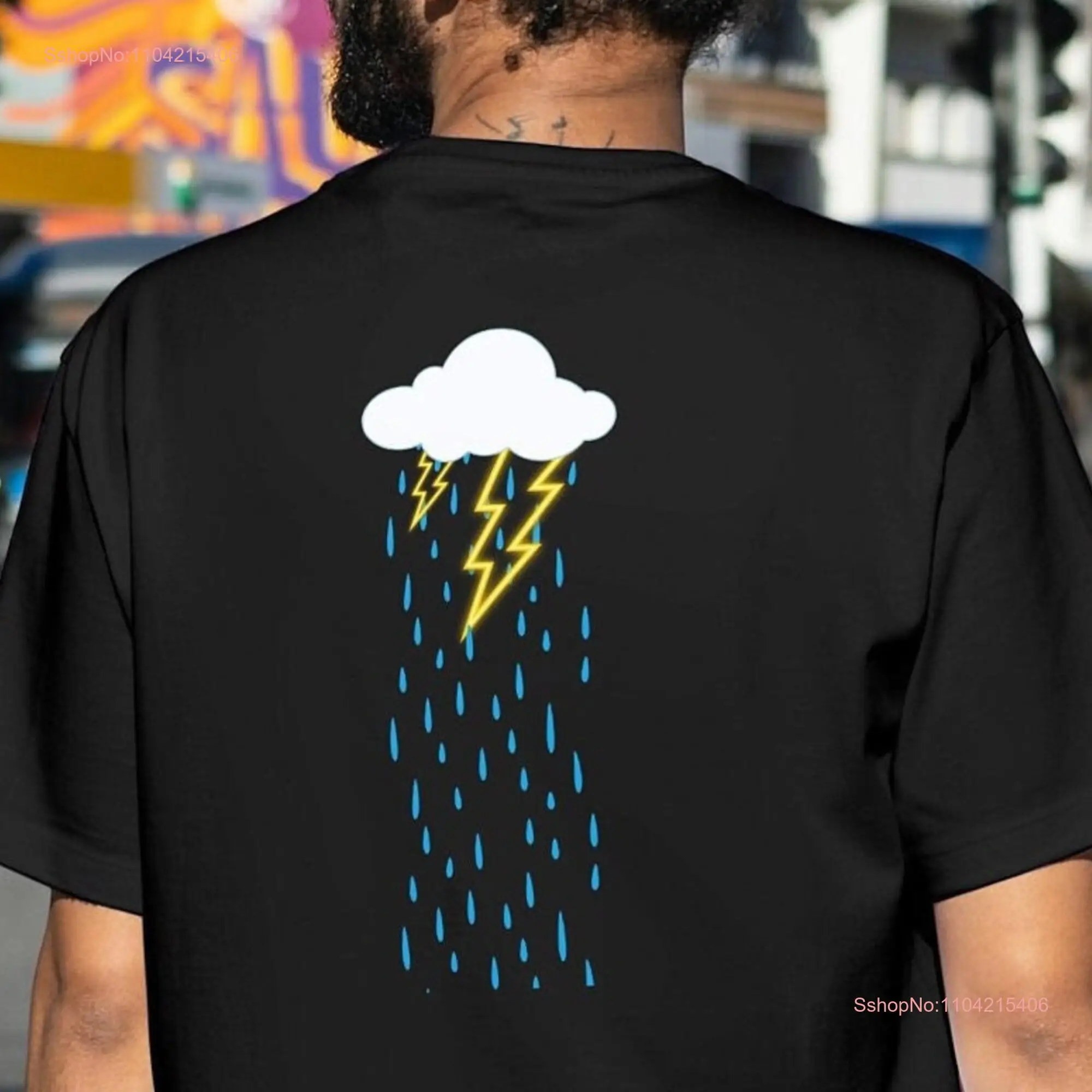 Rain and Lightning T Shirt Comfort Colors cloud weather for weatherman rainy long or short sleeves