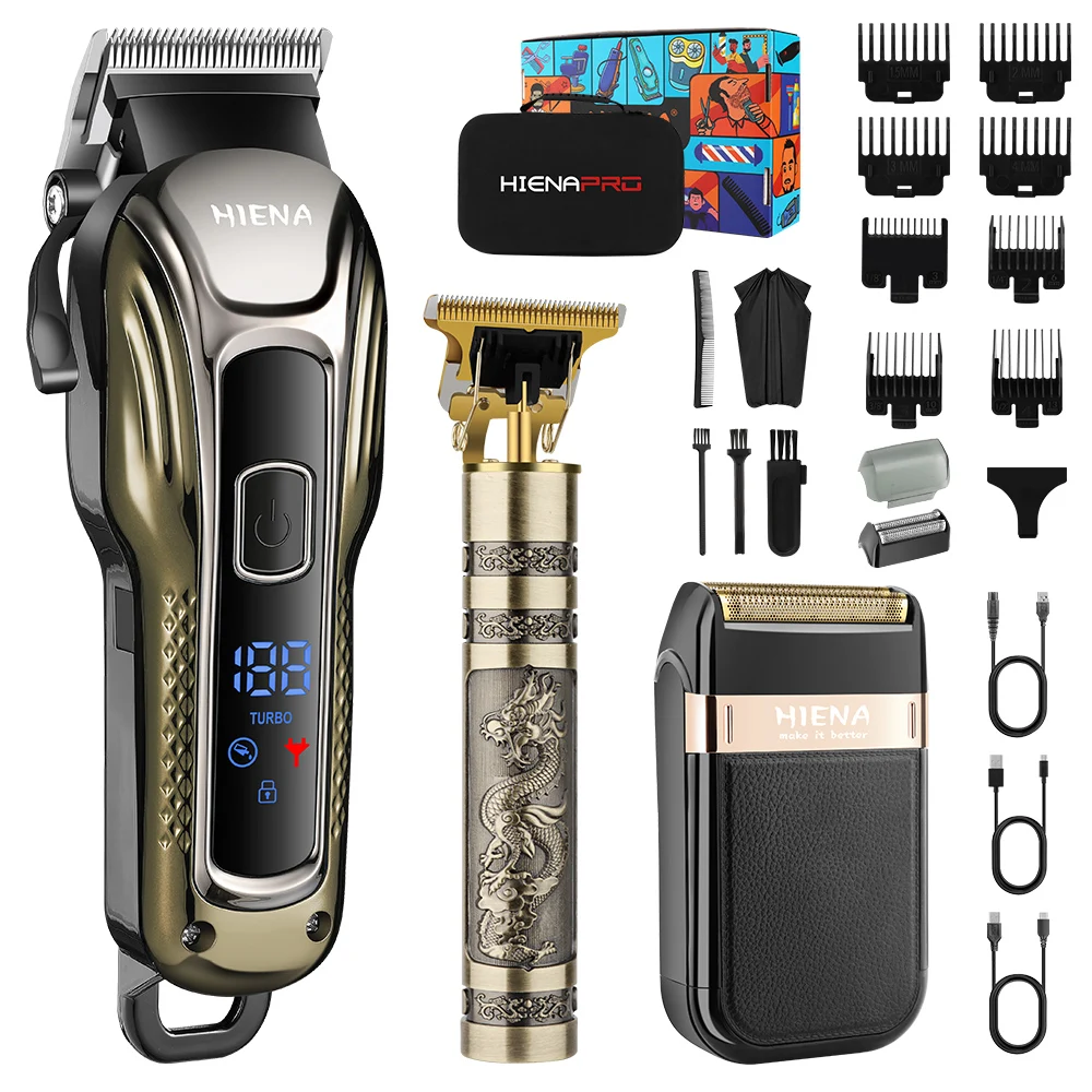 HIENA Clipper Electric Hair Trimmer for men Electric shaver professional Men's Hair cutting machine Wireless barber trimmer