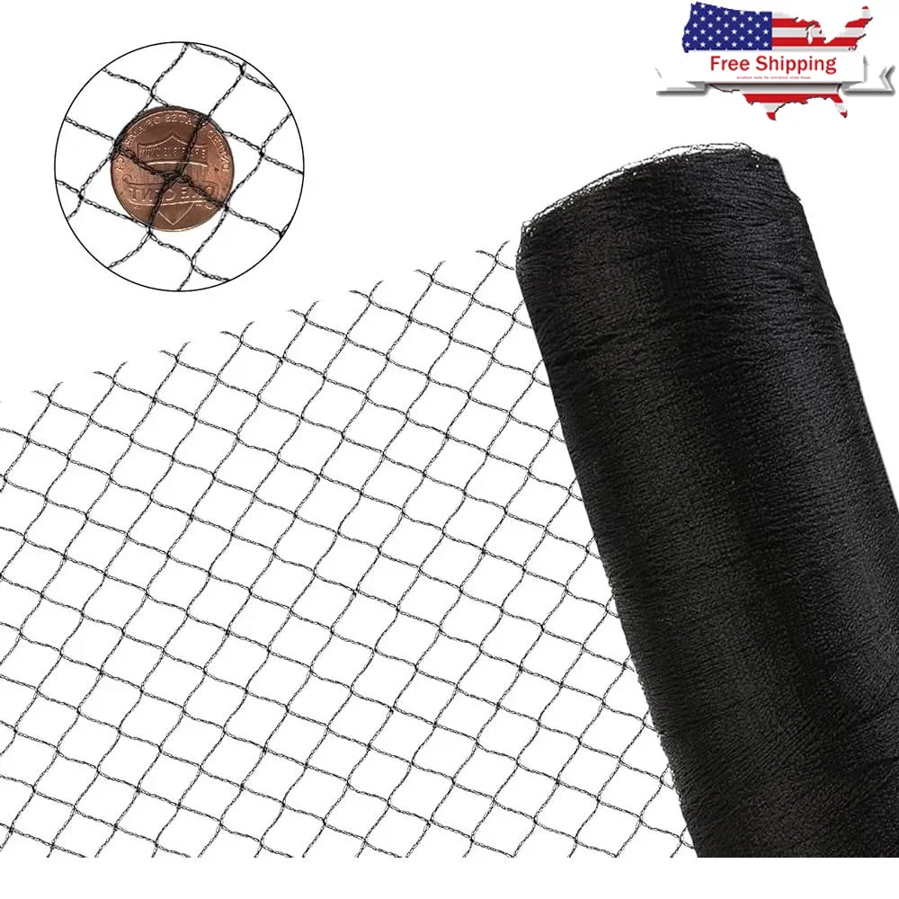 

Heavy Duty Bird Netting Garden 25x50ft Mesh Anti Bird Net Fruit Tree Protection Deer Fencing Vegetable Barrier Reusable Strong