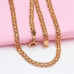 585 purple gold plated 14K rose gold Lace Chains chunky necklace classic hip hop style light luxury unisex jewelry Gift