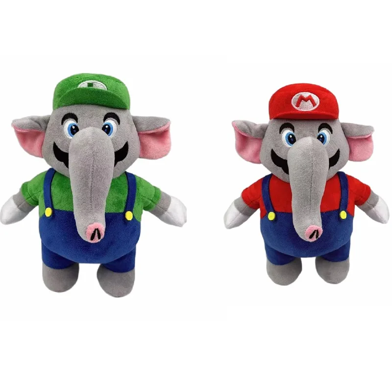 子供のためのスーパーマリオゲーム人形,収集可能なおもちゃ,カワイイ,象,ルイージ,アニメ,誕生日,クリスマスプレゼント