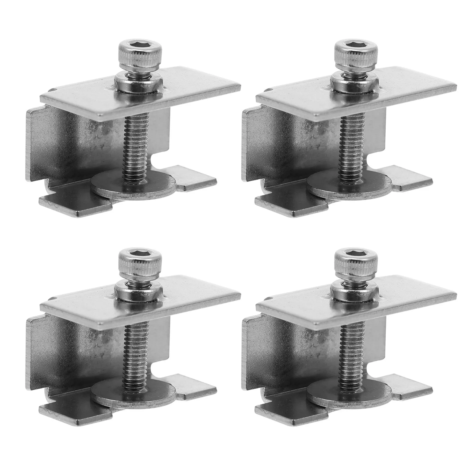

4Pcs Glass Bed Clips 3D Printer Parts Premium Stainless Steel Fixator Tools Tight Grip for Glass Bed Easy Removal Reuse