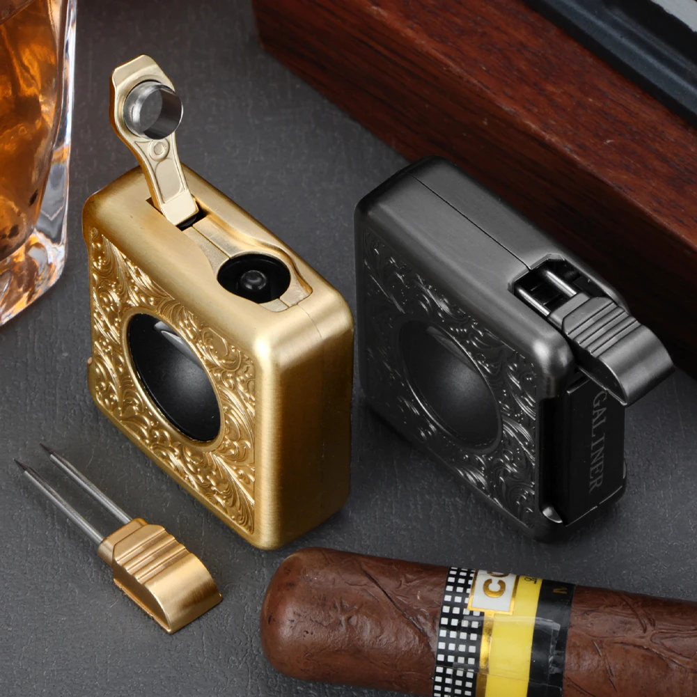 

GALINER Metal Cigar V-Cutter Scissors Sharp Travel Accessories Cigar Punch Holder Needle Cigar Cutter Drege