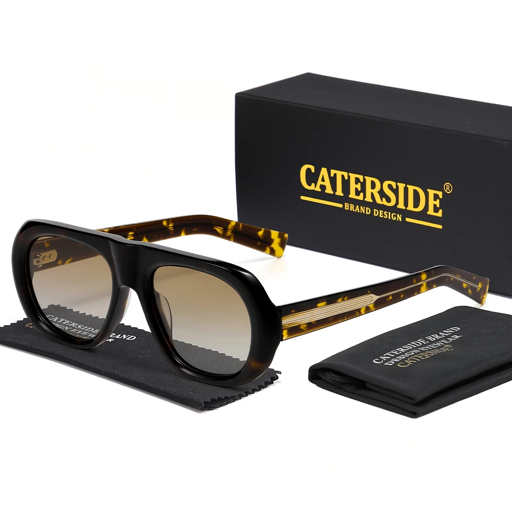 

CATERSIDE модные мужские ацетатные поляризационные солнцезащитные очки в круглой толстой оправе солнцезащитные очки для женщин на открытом воздухе вечерние роскошные очки UV400