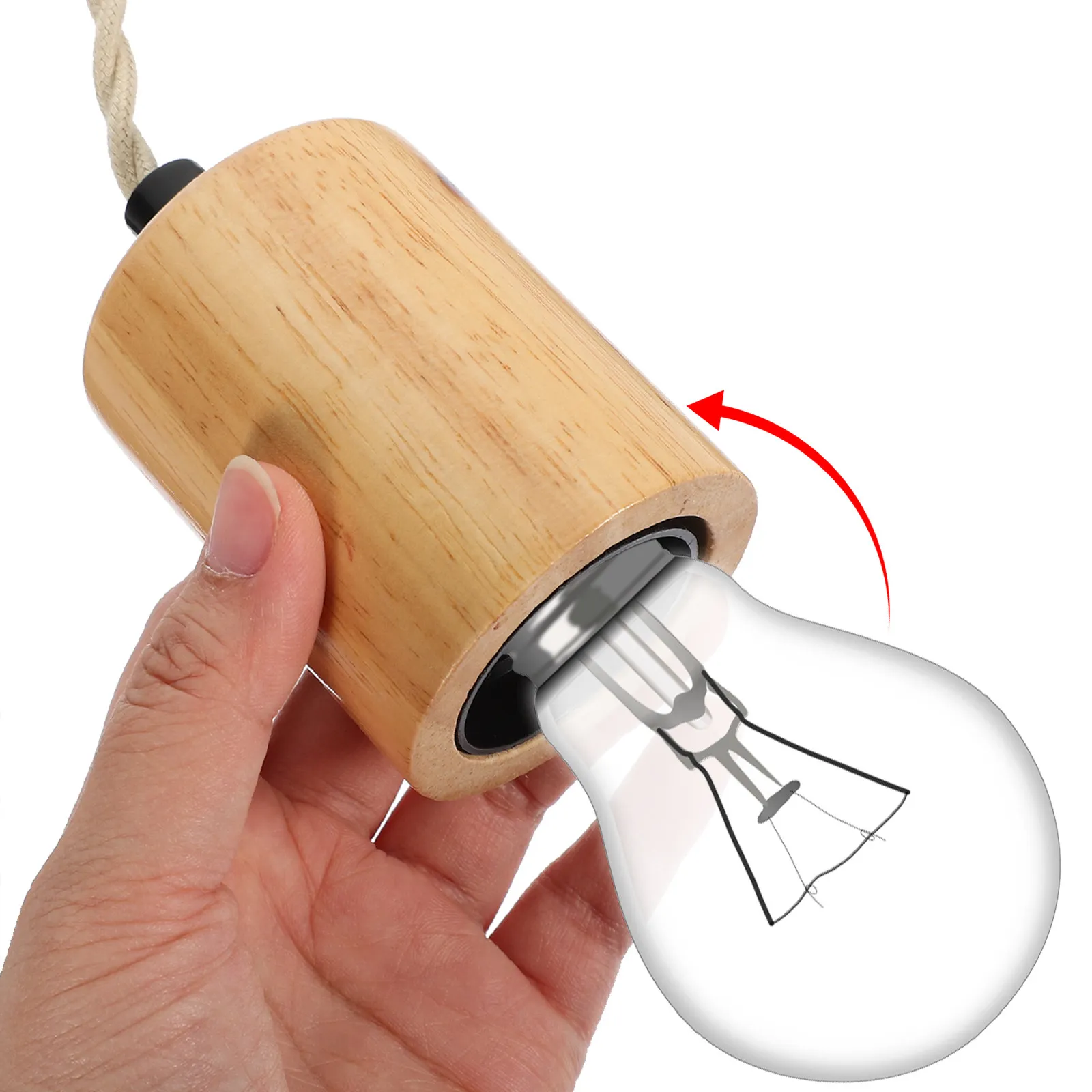 

1pcs E27 Wood Lamp Socket Base Pendant Light Fitting For Diy Chandelier Wall Table Lamp Industrial Lighting Bulb Holder