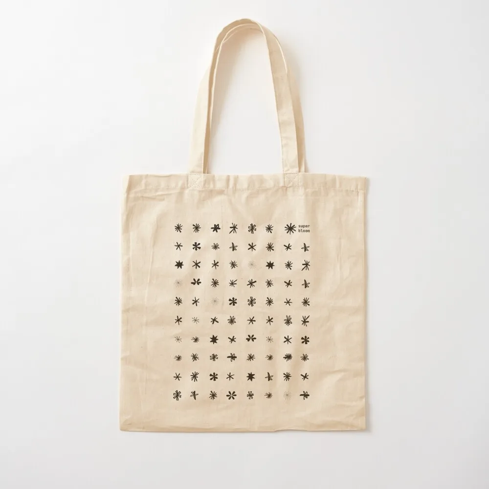 

Superbloom Asterisk Grid Black Tote Bag Women's beach bags Fabric bag Women's shopper bag Canvas Tote