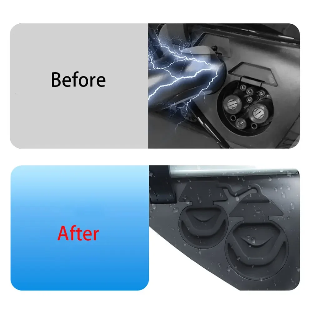 Car Charging Port Dust Plug for Tesla Model Y Model 3 Charging Interface Port Protector Black American Standard Dust Plug