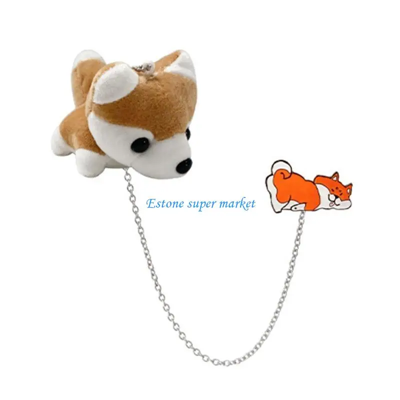 

090B Husky Brooch Stuffed Animal Brooch Plush Toy Fashion Jewelry Backpack
