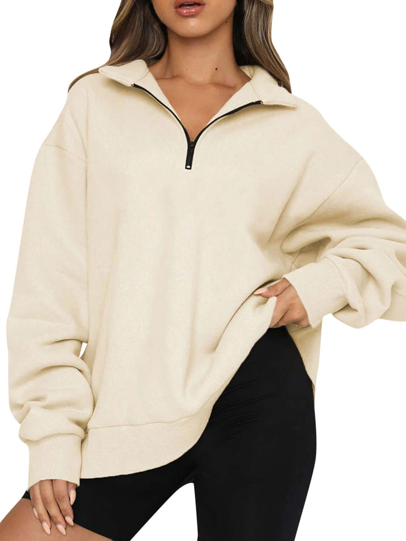 المرأة طويلة الأكمام بولو طوق بلوزات الخريف الشتاء أزياء اليومية الأساسية بساطتها عادي عارضة أعلى ل #3