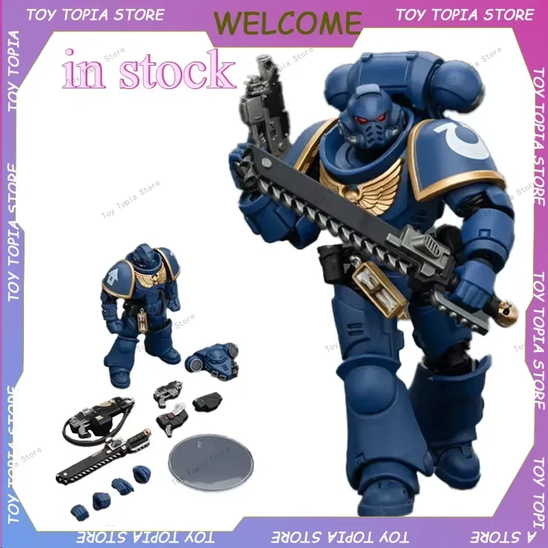 JOYTOY Warhammer 40k 1/18 Ultramarines Intercessor Action Figurine Anime Military Figure Movable Model Toy Decor Statue Gift