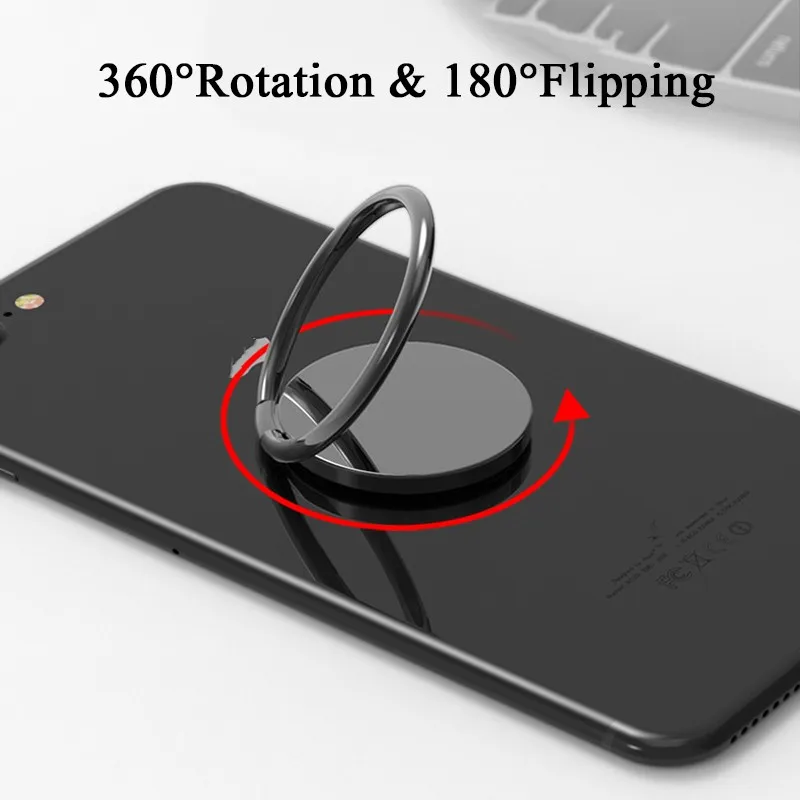 360-Grad-Drehbarer Metall-Fingerring-Halter Universeller Handy-Ständer Luxuriöse Smartphone-Halterung Auto-Halterung Ständer