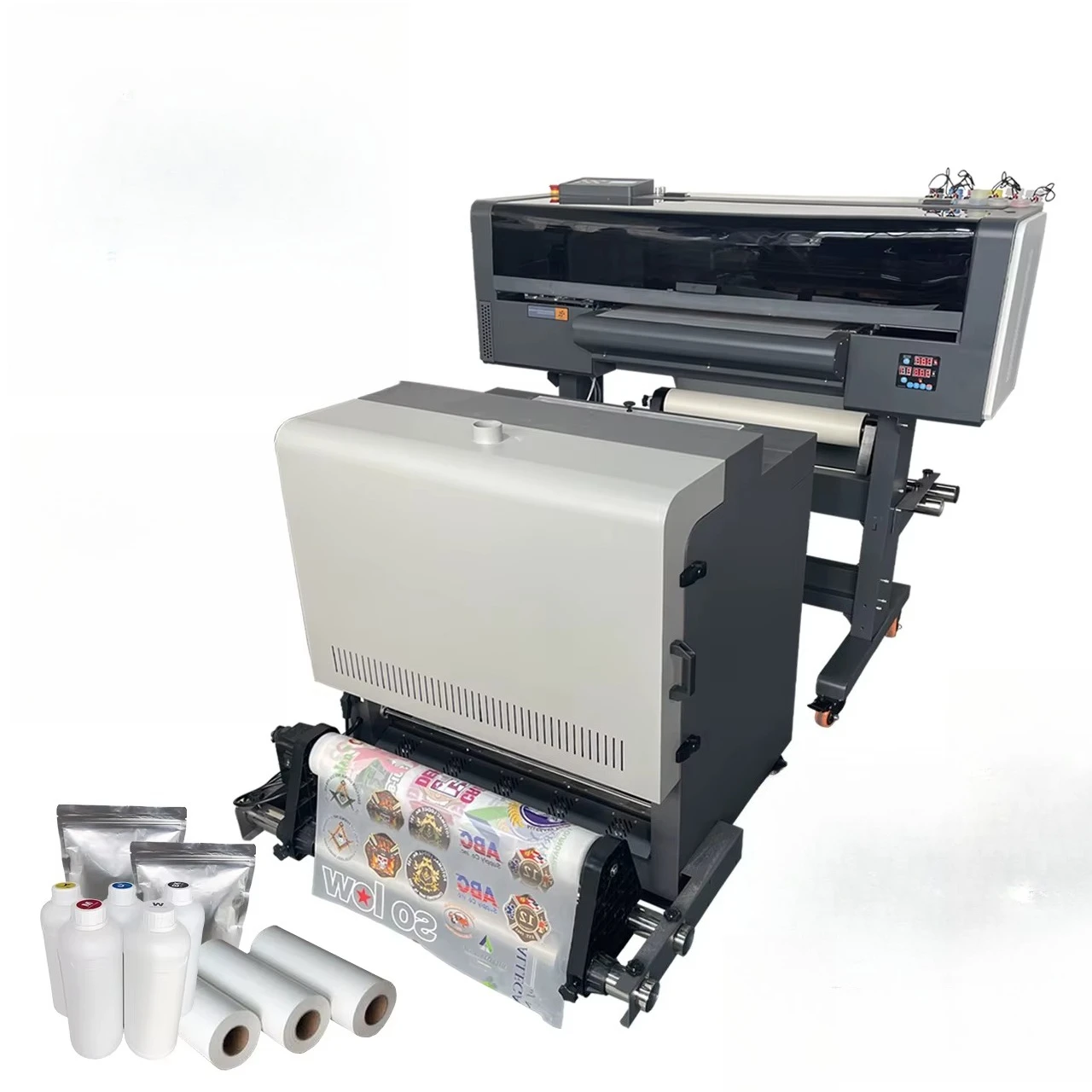 Best New 24 Inches A1 DTF Printer 2 Heads Semi-Automatic with Shaker and Dryer 1 Year Warranty