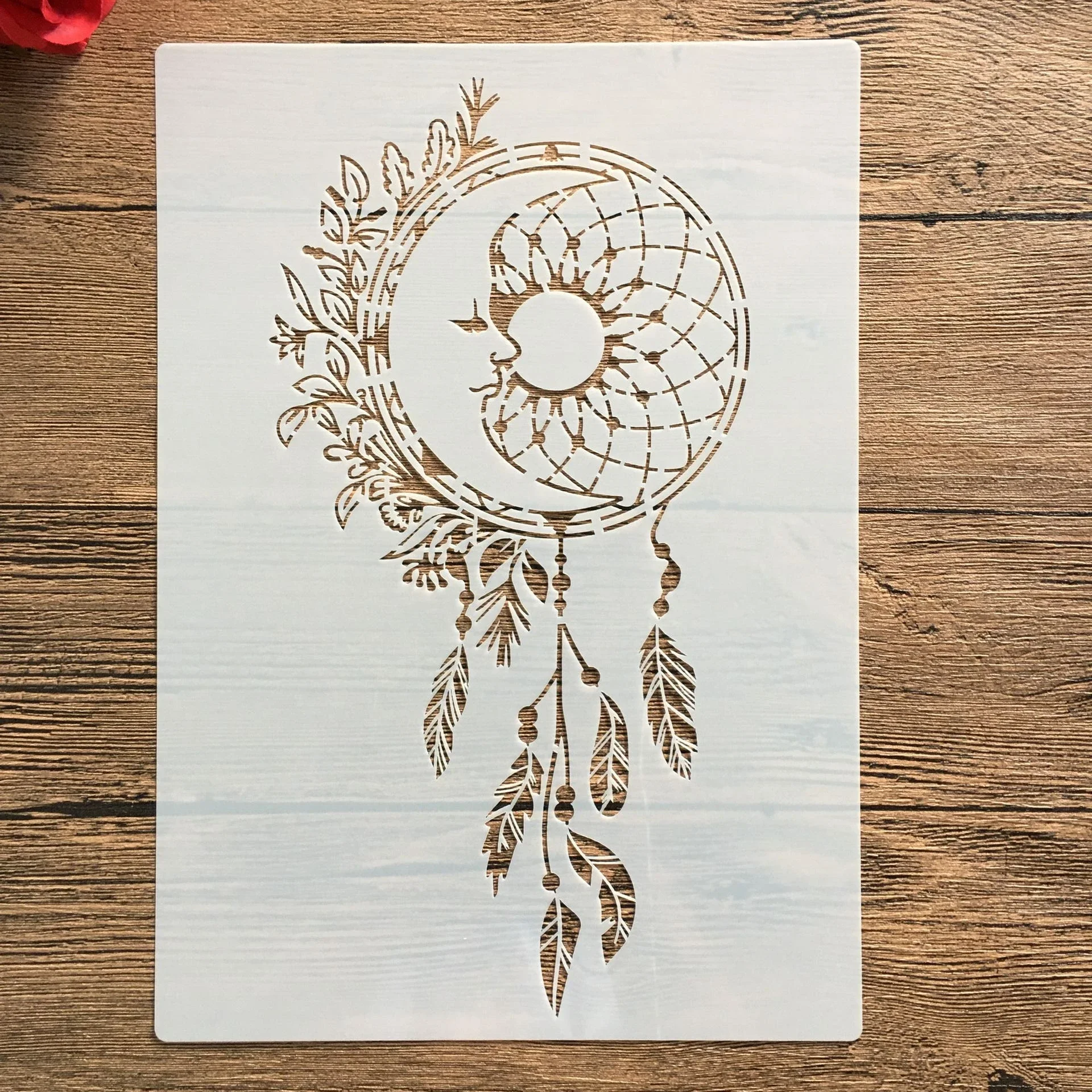 A4 29 * 21cm Moon Mandala DIY Stencils Wall Painting Scrapbook Coloring ...
