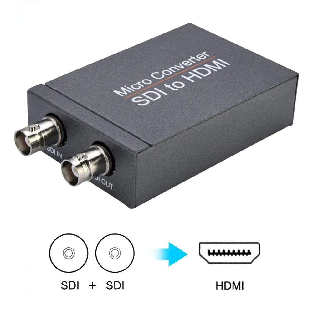 HDMI-compatible  to SDI Converter 3G/SD/HD-SDI to HDMI-compatible  Audio Video Converter Adapter Dual SDI for Monitor