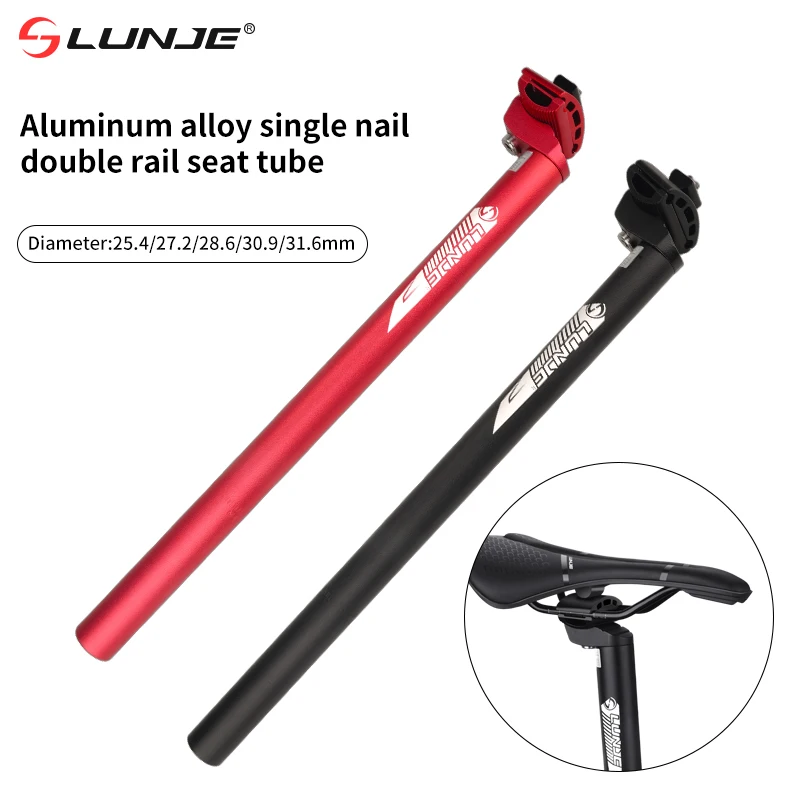 Mountain Bicycle Seat Post 27 2 28.6/30.4/31.6 Seatpost Extended Single Nail Double Rail Seat Tube 350 400mm Mtb Bike Accessorie