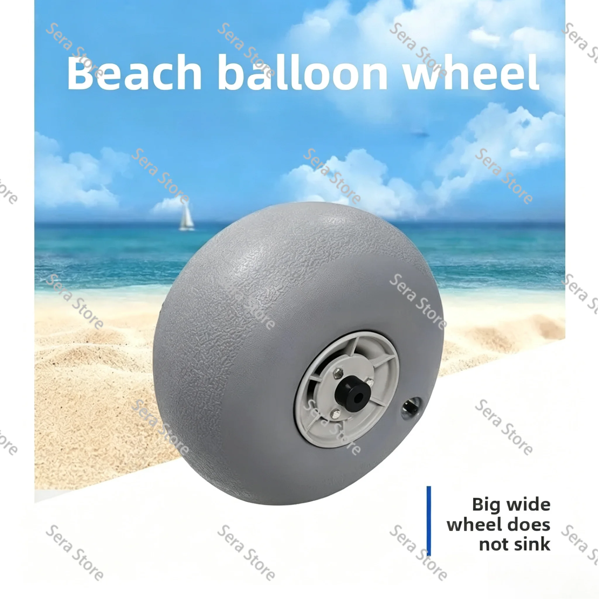 12 Inch Inflatable PU Balloon Wheel Beach Cart Fishing Carts Outdoor Cart Camping Bike Surfboard Kayak Replacement Wheel