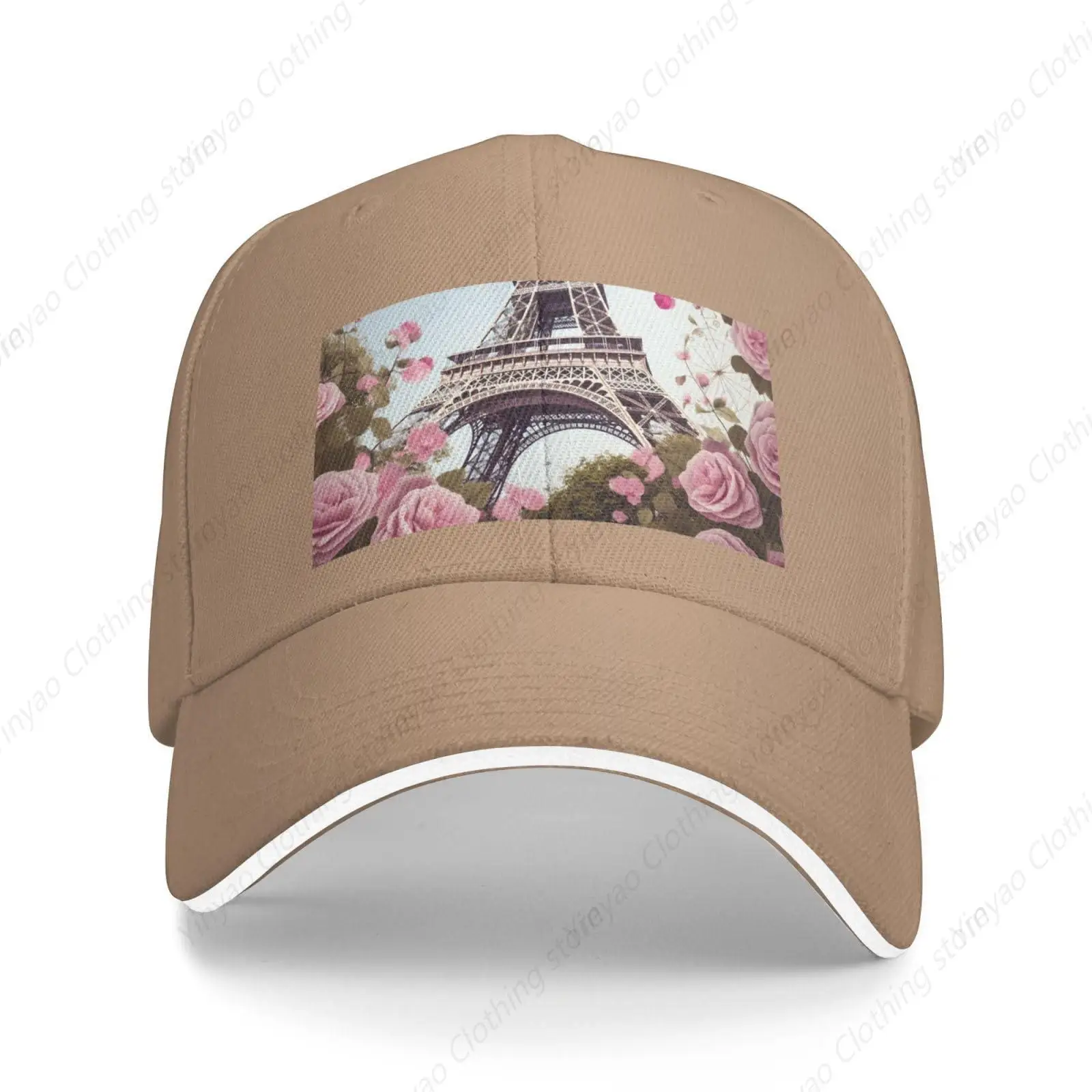 

Men's And Women's Baseball Caps Gifts Paris Eiffel Tower Printed Fashionable Dad Hat Truck Adjustable Souvenir