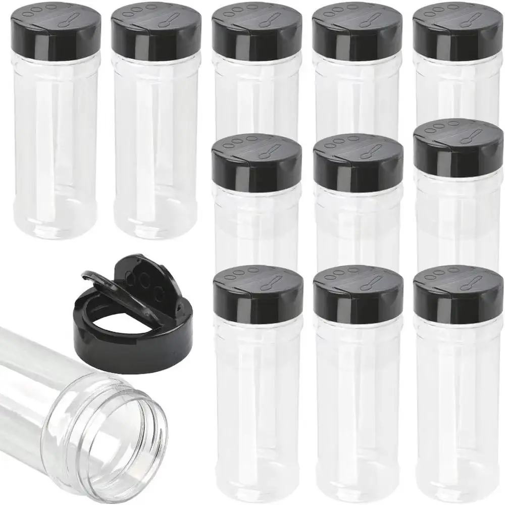 Durable Plastic Seasoning Jar Portable Empty Salt Cellar 100/160/250ML Pepper Shaker BBQ