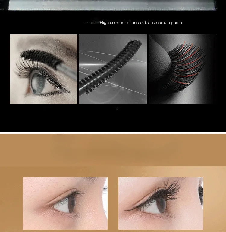 Leopard Pattern Waterproof Mascara Velvet Dense Slender Eye Black Combination 4D Eyelash Curling Thick Female Mascara Make Up