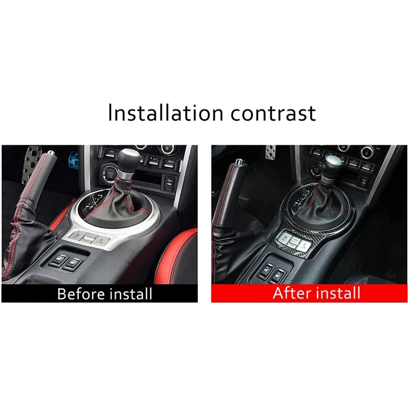 For Subaru BRZ Toyota 86 2012-2020 Center Console Side Strip Gear Shift Panel Decor Cover Trim Frame Car Accessories