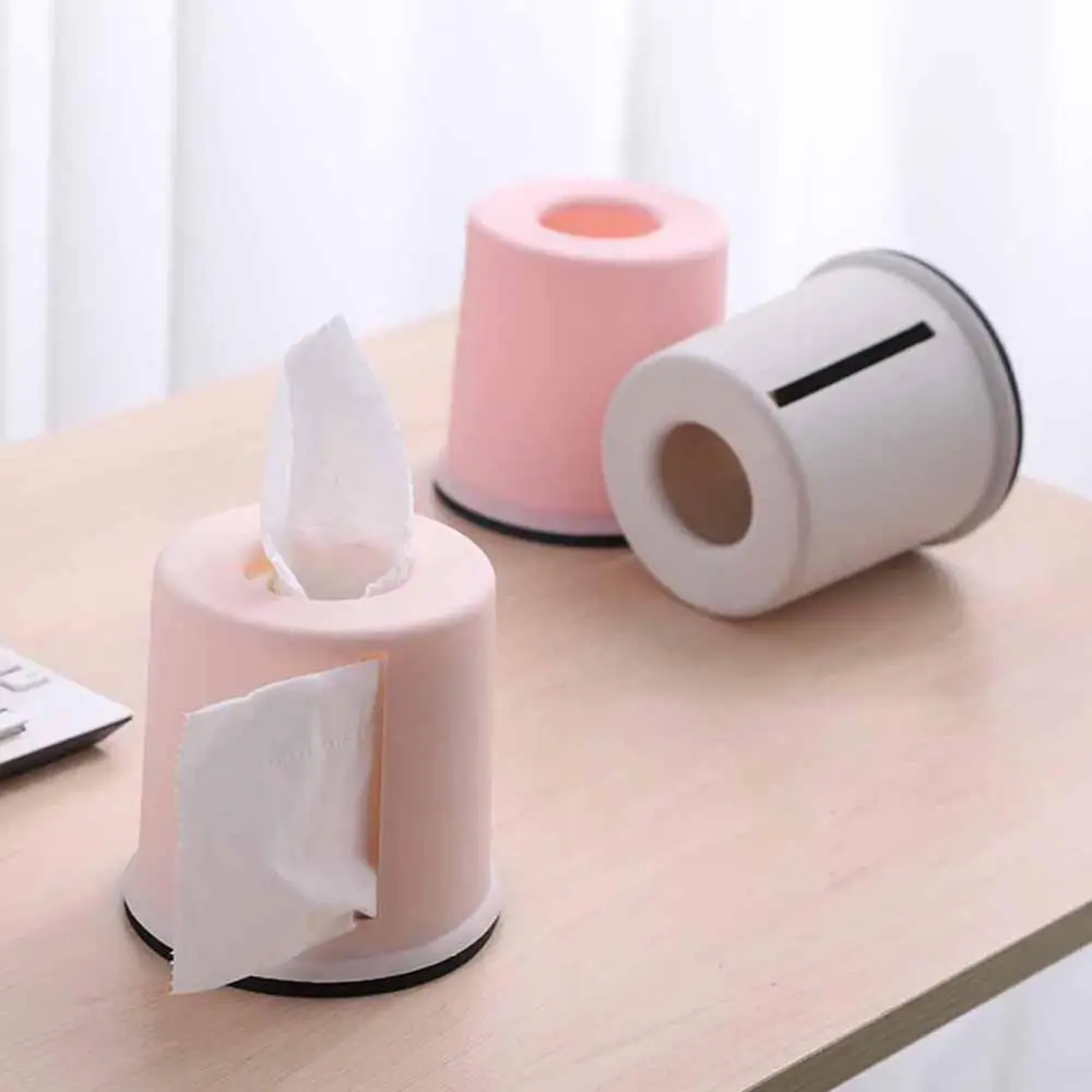 Tissue Box Plastic Roll Paper Towel Home Tissue Storage Case Car Desktop Napkins Holder Home Living Room Decor 13.5cm x 13cm