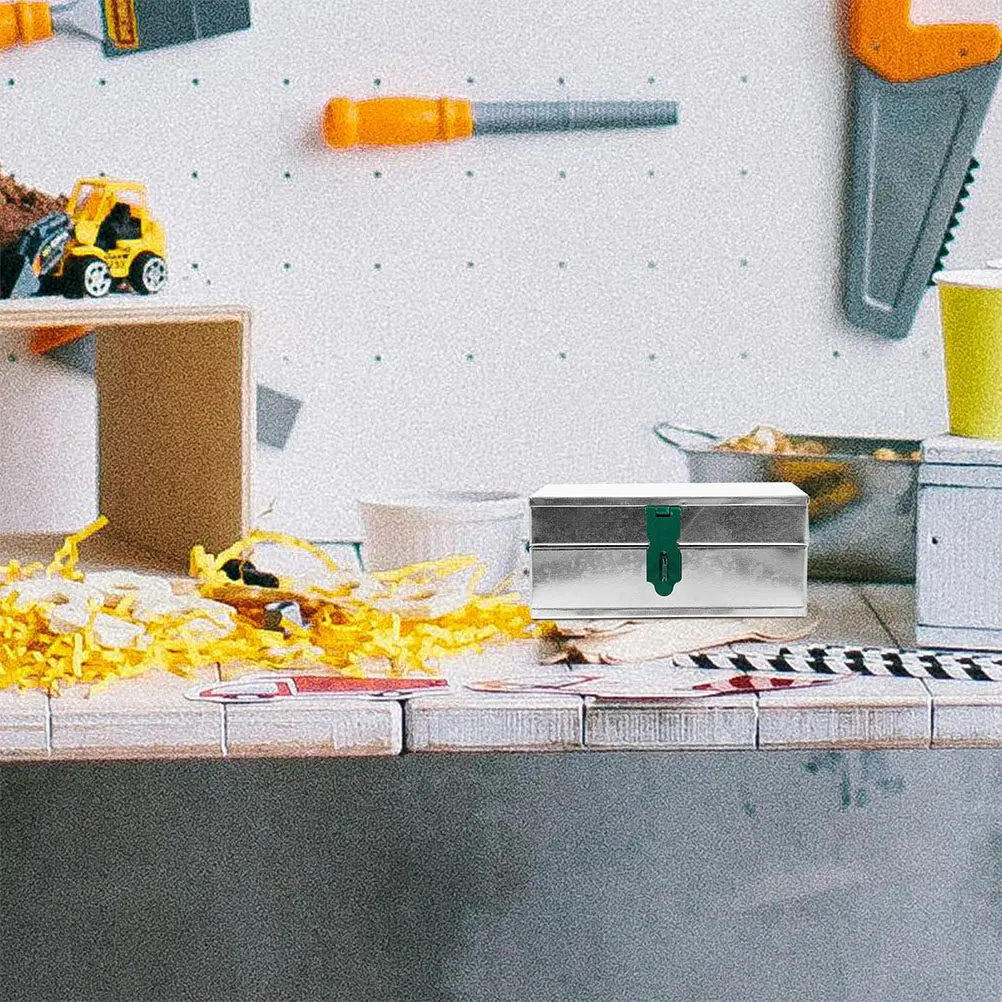 

Heavy Duty Metal Tool Box Hard Shell Lockable Storage Case For Home Repair Garden Tools Organizer Tool Storage Box