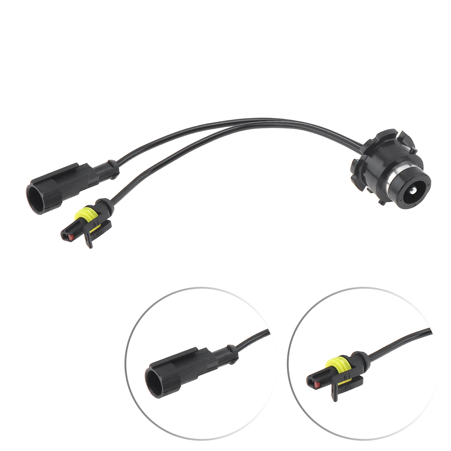 OEM D2S / D4S Xenon Light Ballast D2S to H Wiring Harness Extension Socket AMP Connector Adapter for H1 H7 9006  Xenon bulbs