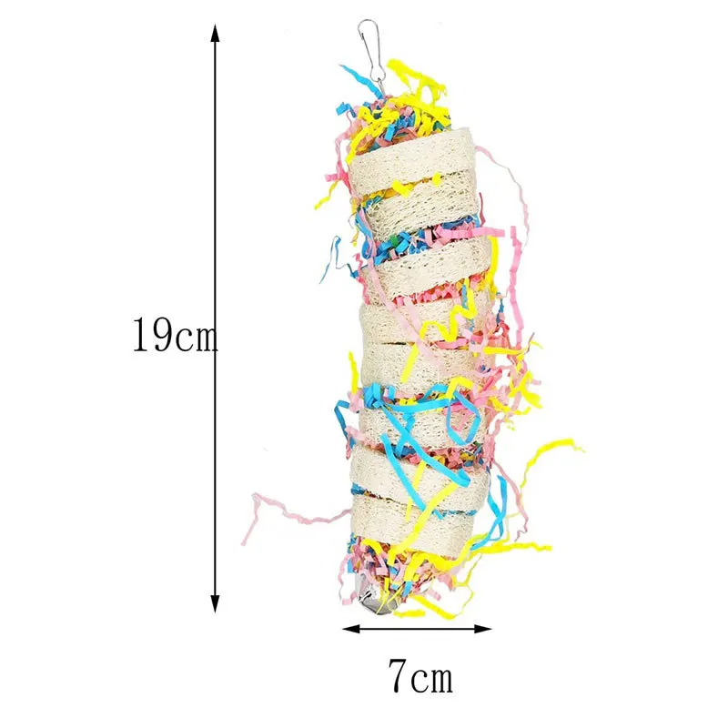 14PCS parrot nibbling toy, bird cage accessories, bird supplies, corn hanging parts, rattan balls, paper bird toys