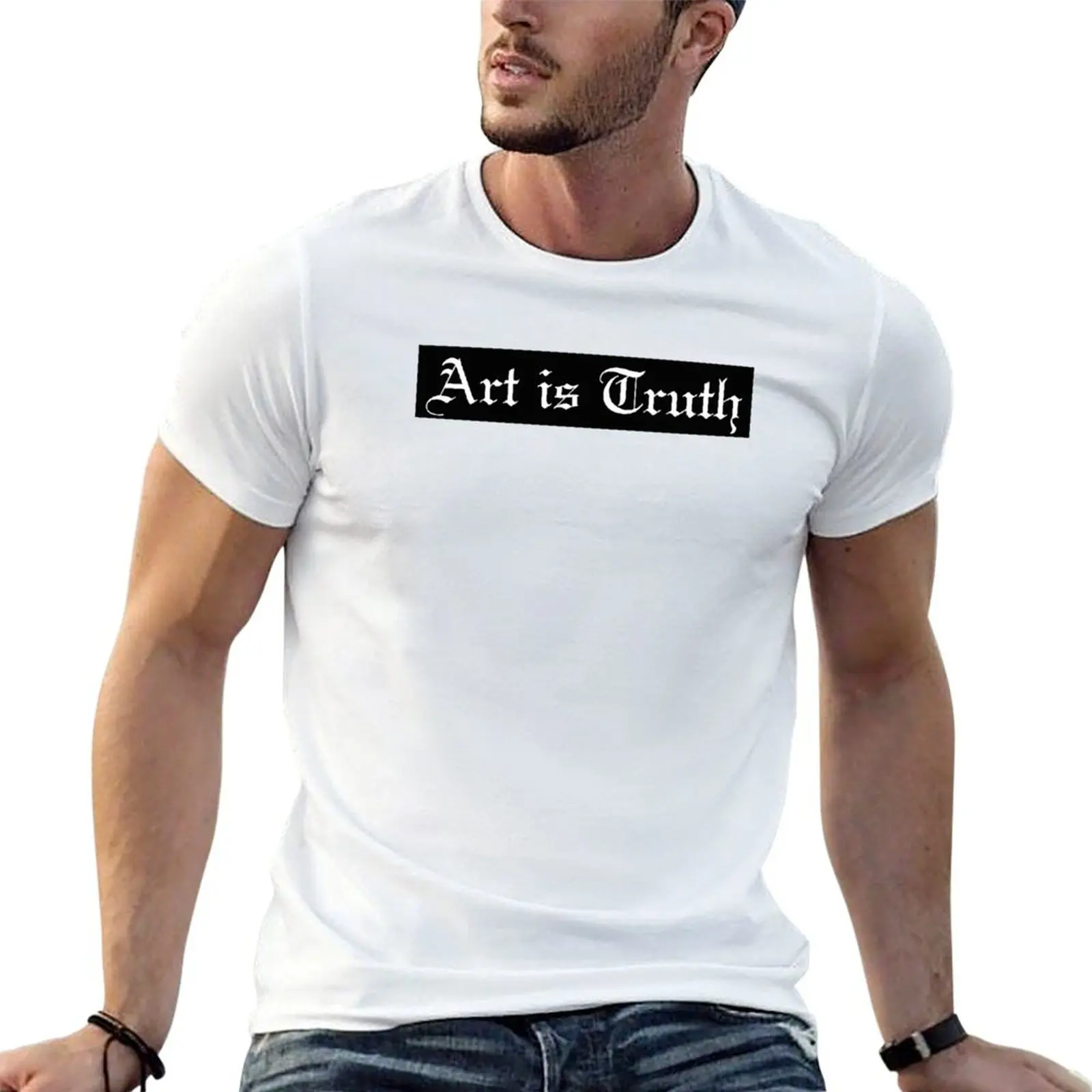 T-shirt Art is Truth, t-shirts anime pour homme, t-shirts amusants en coton pour homme, T-shirt 100% coton
