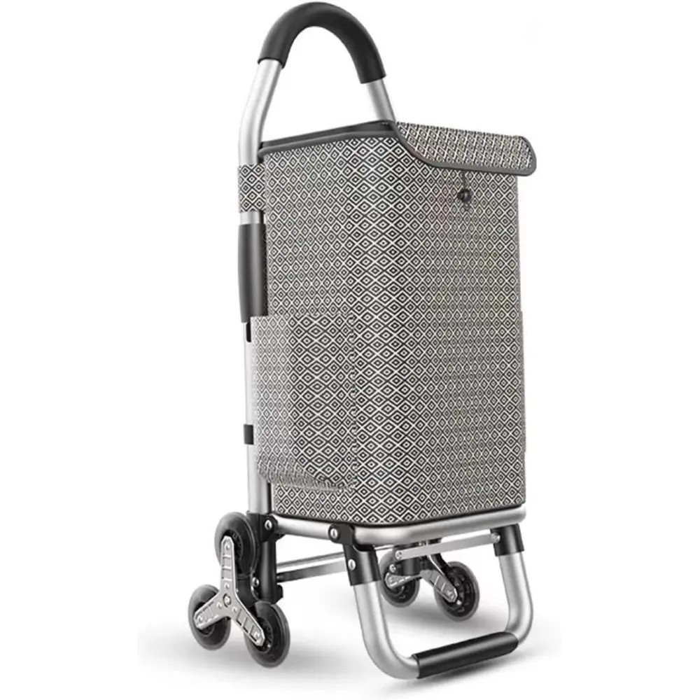 

Сумка-тележка для покупок 42 л из водонепроницаемой ткани Оксфорд, складная, портативная, для подъема по лестнице