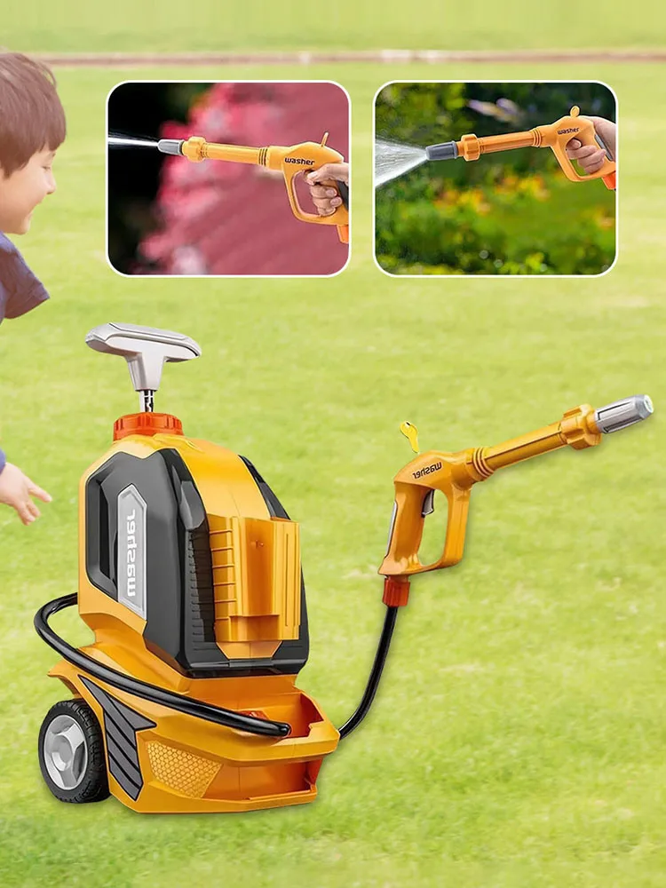

Kids Water Pressure Washer Tools and Toys Manual Pressure Car Wash Gun Role Playing Toy Water Gun Gift for Boys Girls
