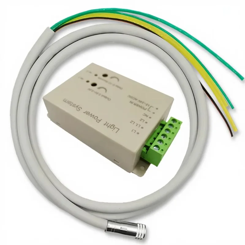 Lab Handpiece Spare Parts Light Power Control System Box Plastic Shell and 6 Holes Silicone Fiber Optic Tubing Hose