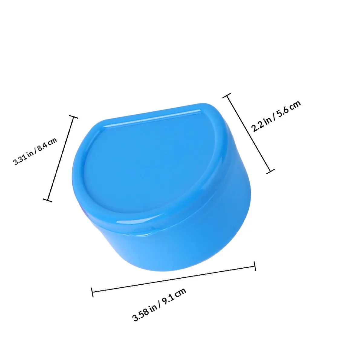 4Pcs Mini Denture Case Hygienic Plastic False Teeth Container with Cleaning Strainer for Denture Retainer Travel Use