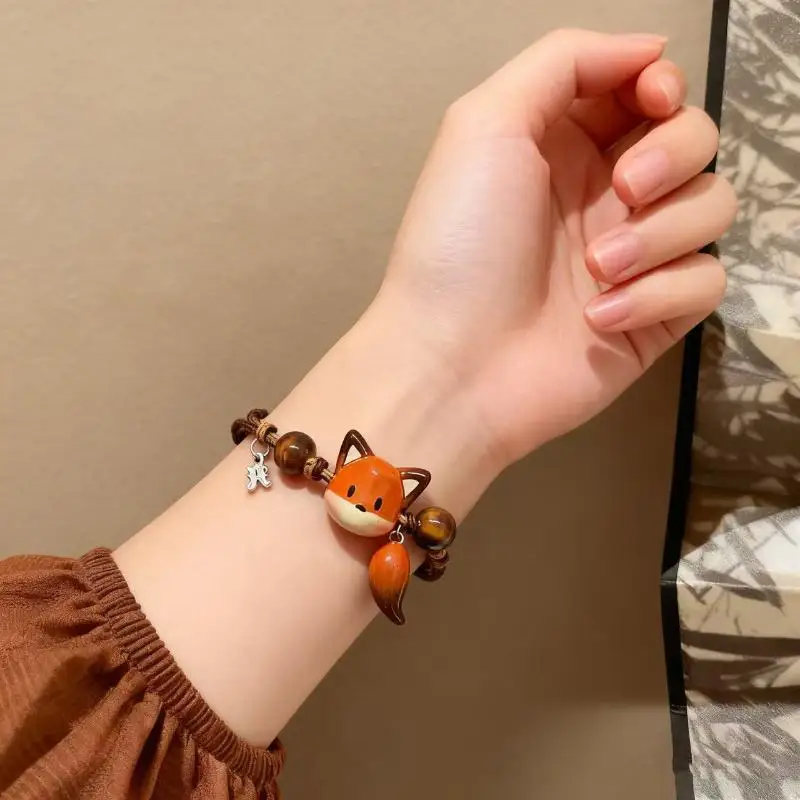 S 1/3/5Pcs Creative Animal-Shaped Handmade Cord Cute Little Fox Weaving Bracelet Unique Additions For Women's Daily Parties Gift