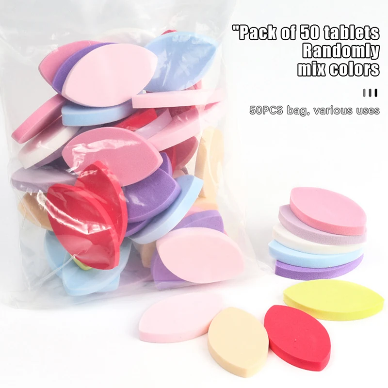 50 almohadillas de esponja suave para pestañas postizas, para principiantes, con mapa de pestañas, para pestañas wispy, reutilizables, herramienta de entrenamiento para extensiones de pestañas