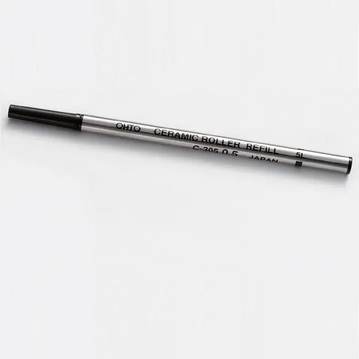 حزمة من 2 - قلم حبر جاف من السيراميك Ohto C-305 عبوات مائية، نقطة دقيقة للجسم المعدني 0.5 مم، آلية غير جافة