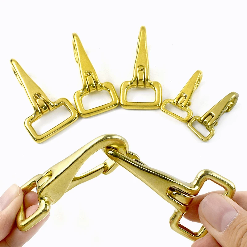 

1-5Pcs Solid Brass Trigger Snap Hook Buckle for Strap Halter Carabiner Clips Dog Collar Fastener Bag Hanger Clamp Accessories