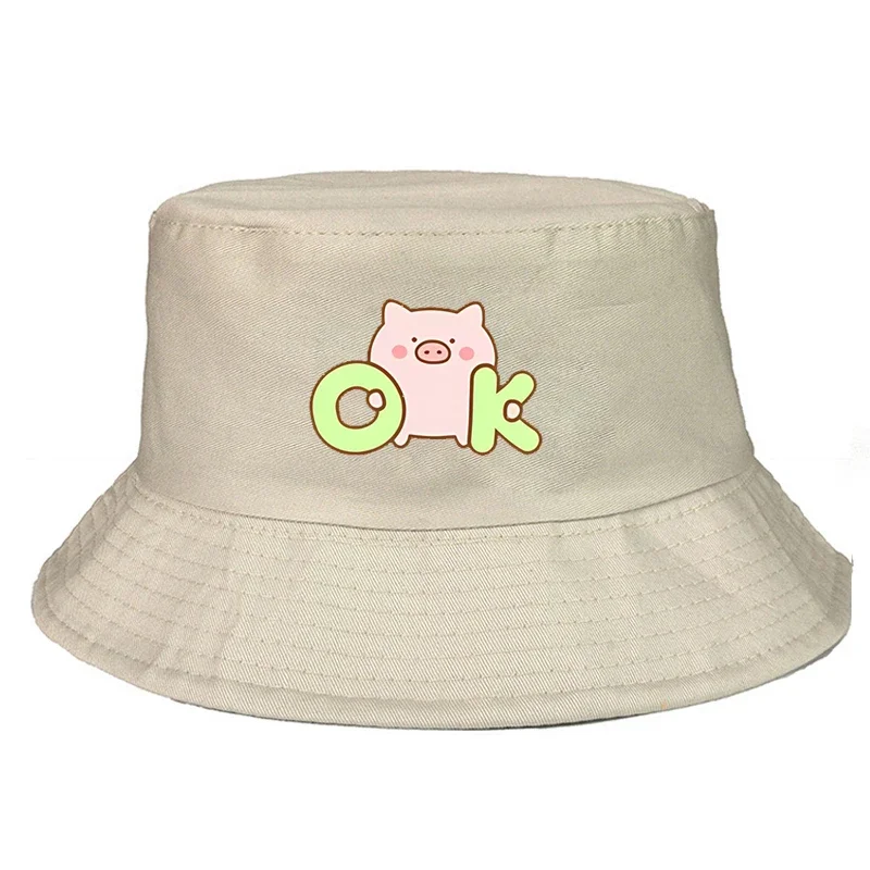 OK Baseball Graphic Bucket Hat Amusing Fisherman Cap Vintage Versatile Panama Hat Daily Casual Summer Hats