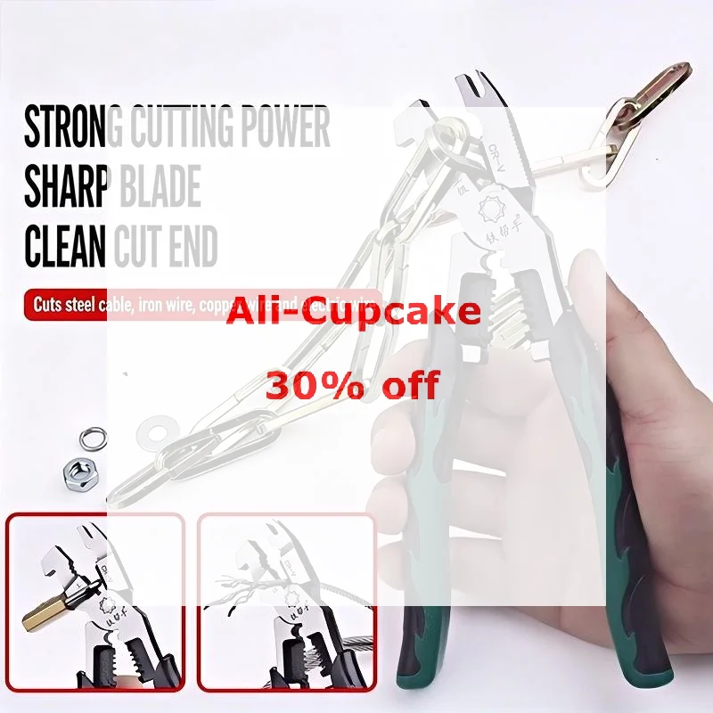 9in1 Mini Multifun Pliers Electrician Special Wire Pliers Pointed Nose Pliers For Twisting Cutting Wires And Clamping Screws