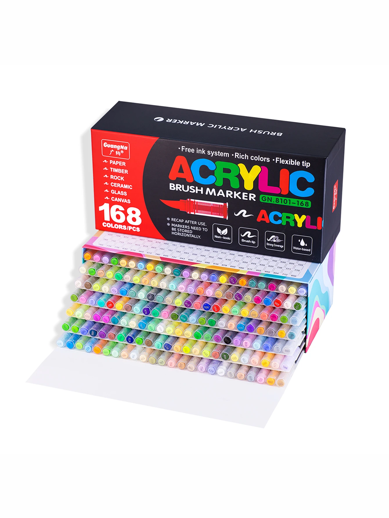 12-240 Color/Box Professionelles Künstlermarker-Set – Soft-Tip-Zeichnung, gerade Linie, flüssige Acrylmarker, DIY Graffiti Art Painti – Detail 13