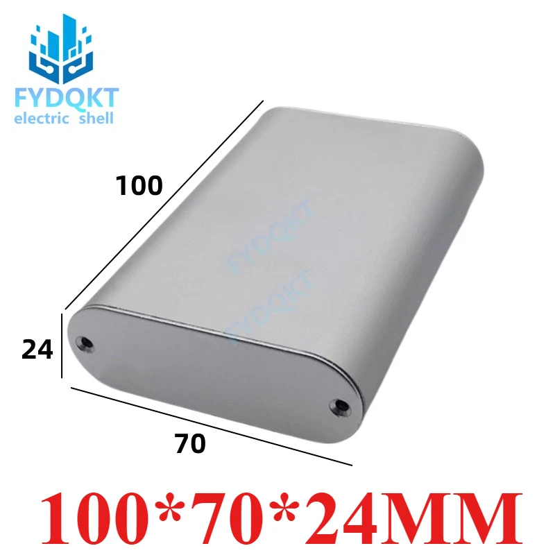 

Aluminum alloy shell box waist shaped power bank PCB circuit board amplifier Boxes 100x70x24mm