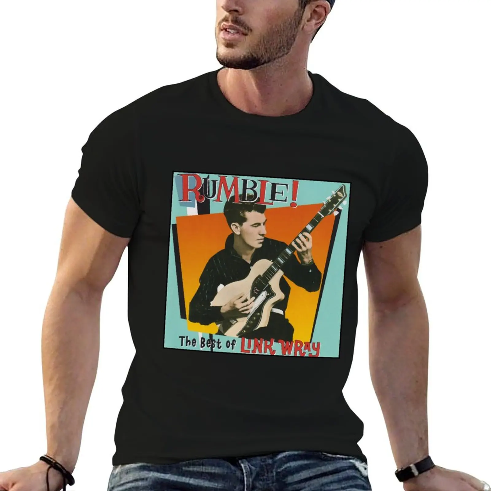 CLASSIC LINK WRAY ALBUM COVER! T-Shirt Soft Casual Short Sleeve Cotton Tee