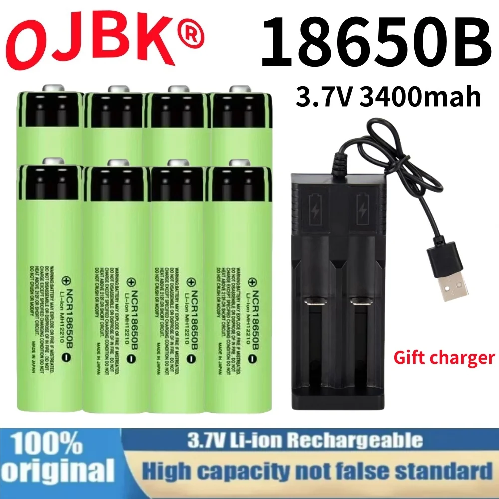 

Brand new 3.7V 3400mAh 18650 rechargeable battery with USB charger, suitable for our 18650 toys, tools, flashlight batteries,