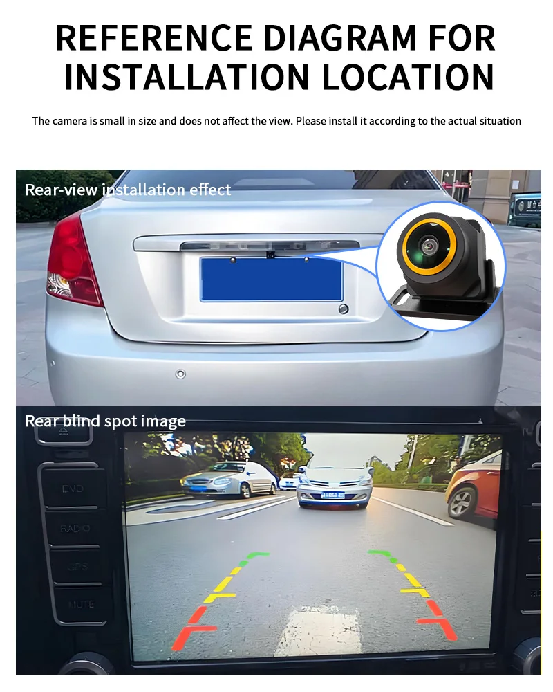170 ° Auto-Rückfahrkamera Fischaugen-Objektiv CVBS/AHD 1080P Nachtsicht | Wasserdicht | Einparkhilfesystem | Sicheres Parken – Detail 11