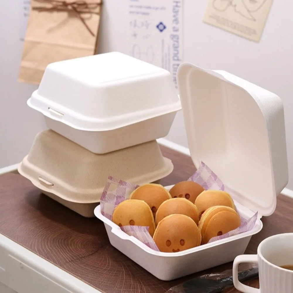 20pcs/set Eco-Friendly Burger Box Food Containers Baking Packing Baking Cake Snack Box Sandwhich Takeout Box Bakery Supplies