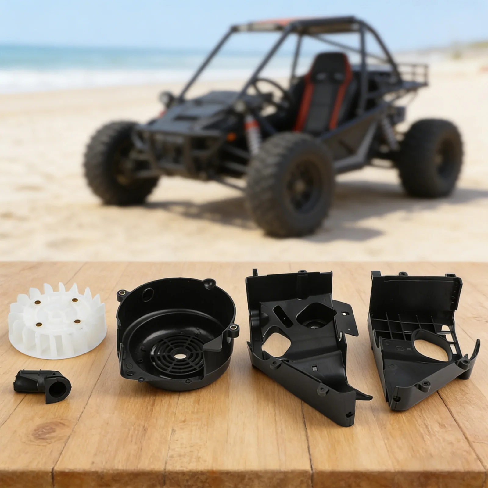 Cooling Shroud Set Air Cooling Shroud Engine Cooling ABS Material Easy To Use Engine Placement Non-deformation